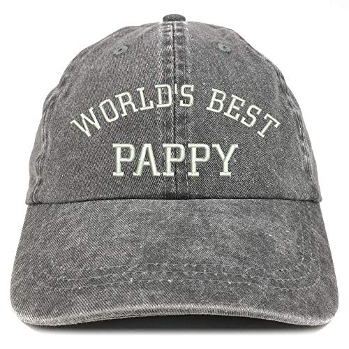 Trendy Apparel Shop World's Best Pappy Embroidered Washed Cotton Adjustable Cap