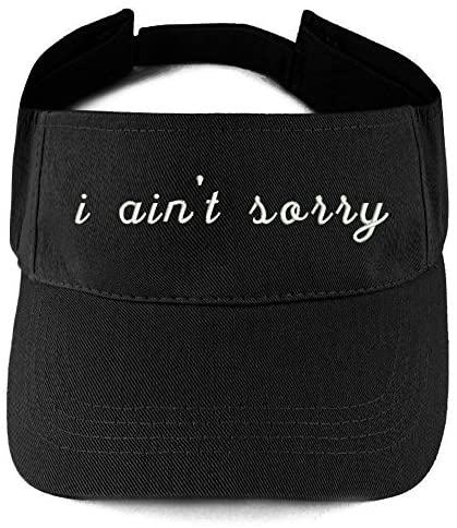 Trendy Apparel Shop Ain't Sorry Embroidered 100% Cotton Adjustable Visor