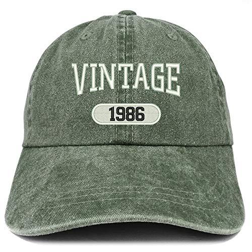 Trendy Apparel Shop 35th Birthday Vintage Year Washed Cotton Adjustable Cap
