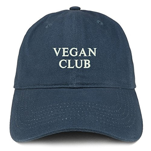 Trendy Apparel Shop Vegan Club Embroidered Low Profile Brushed Cotton Cap