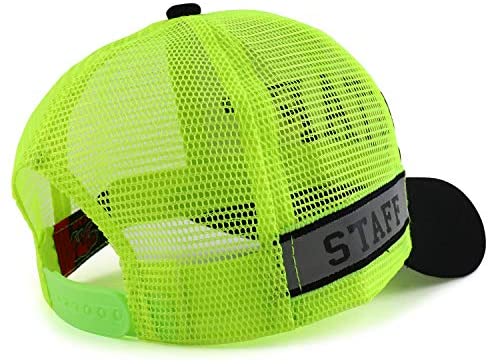 Trendy Apparel Shop Law Enforcement Staff Neon Color Mesh Trucker Cap - Neon Green