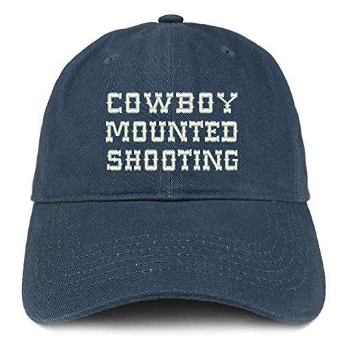 Trendy Apparel Shop Cowboy Mounted Shooting Soft Crown 100% Brushed Cotton Cap