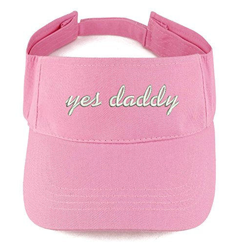 Trendy Apparel Shop YES Daddy Embroidered 100% Cotton Adjustable Visor