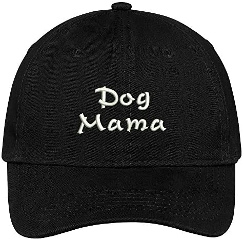 Trendy Apparel Shop Dog Mama Embroidered Low Profile Soft Cotton Brushed Baseball Cap