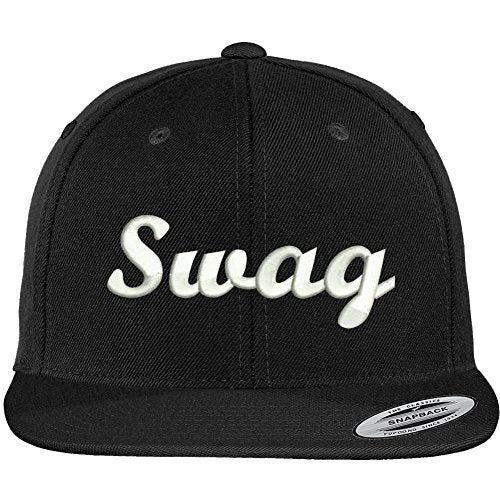 Trendy Apparel Shop Swag Embroidered Flat Brim Classic Snapback Cap