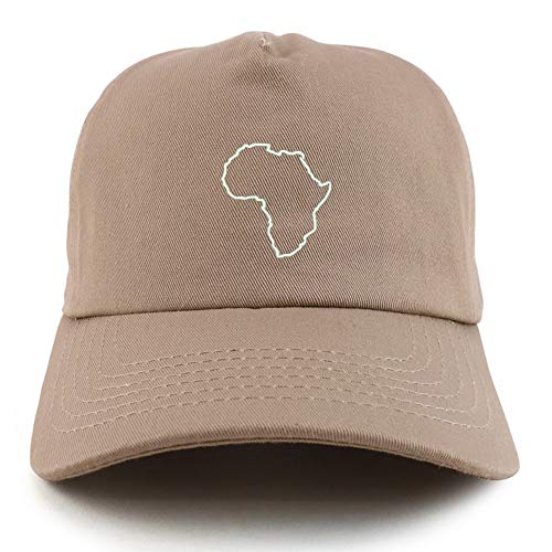 Trendy Apparel Shop Africa Map Outline Unstructured 5 Panel Dad Baseball Cap