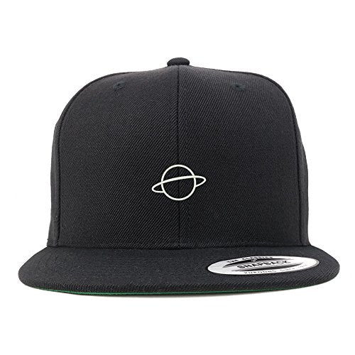 Trendy Apparel Shop Planet Embroidered Flat Bill Snapback Baseball Cap