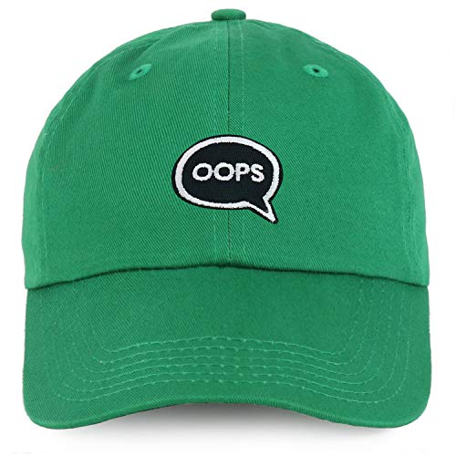 Trendy Apparel Shop Oops Patch Youth Small Fit Unstructured Cotton Baseball Cap