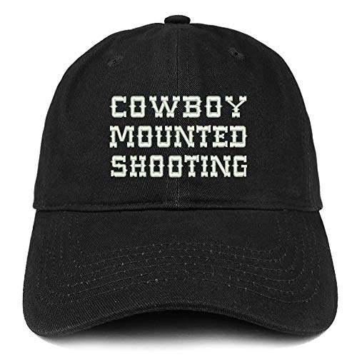 Trendy Apparel Shop Cowboy Mounted Shooting Soft Crown 100% Brushed Cotton Cap