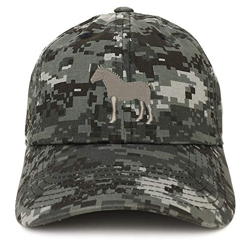 Trendy Apparel Shop Small Draft Horse Embroidered Soft Crown 100% Brushed Cotton Cap