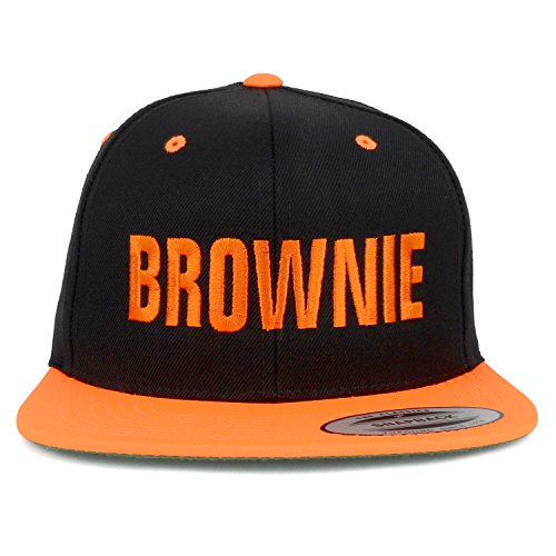 Trendy Apparel Shop Brownie Embroidered Flat Bill 2-Tone Ball Cap