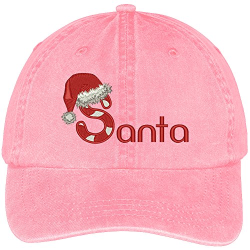 Trendy Apparel Shop Santa Hat Embroidered Cotton Washed Baseball Cap