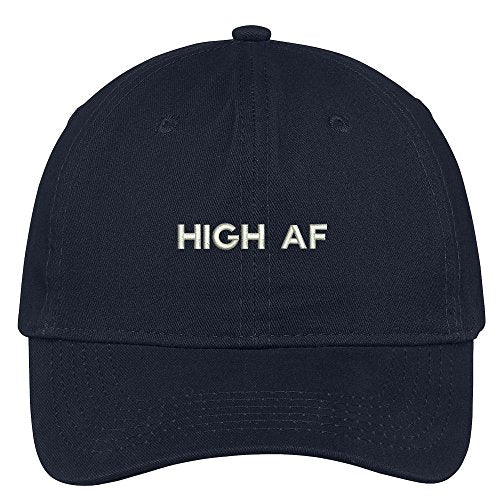Trendy Apparel Shop High AF Embroidered 100% Quality Brushed Cotton Baseball Cap