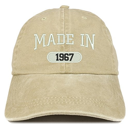 Trendy Apparel Shop Made in 1966 Embroidered 54th Birthday Washed Baseball Cap