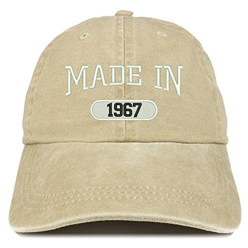 Trendy Apparel Shop Made in 1966 Embroidered 54th Birthday Washed Baseball Cap