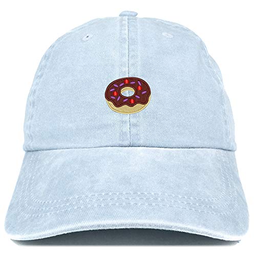Trendy Apparel Shop Donut Embroidered Washed Cotton Adjustable Cap