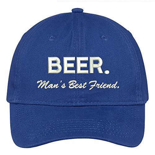 Trendy Apparel Shop Beer Man's Best Friend Embroidered Low Profile Soft Cotton Brushed Baseball Cap