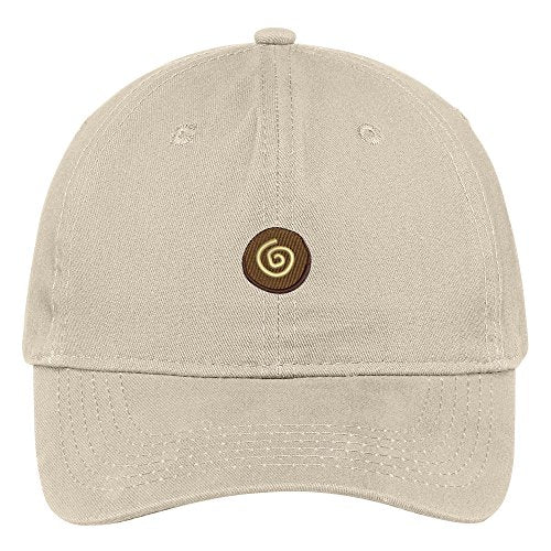 Trendy Apparel Shop Chocolate Round Shape Embroidered Soft Crown 100% Brushed Cotton Cap