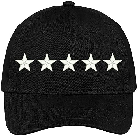 Trendy Apparel Shop 5 Stars Embroidered Dad Hat Adjustable Cotton Baseball Cap
