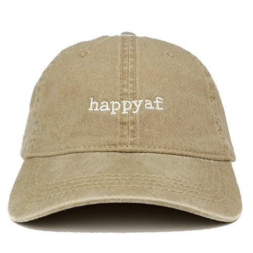 Trendy Apparel Shop Happyaf Embroidered Pigment Dyed Washed Cotton Cap