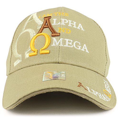 Trendy Apparel Shop I am The Alpha and Omega Embroidered Christian Baseball Cap