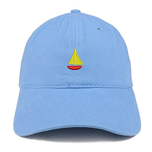 Trendy Apparel Shop Mini Sailboat Embroidered Low Profile Soft Cotton Baseball Cap