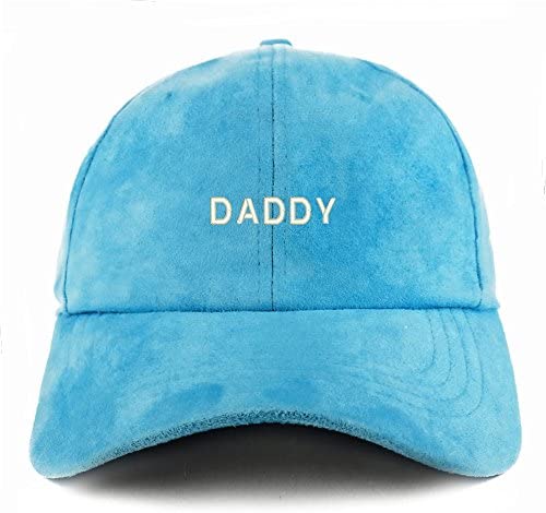Trendy Apparel Shop Daddy Embroidered Faux Suede Leather Adjustable Cap