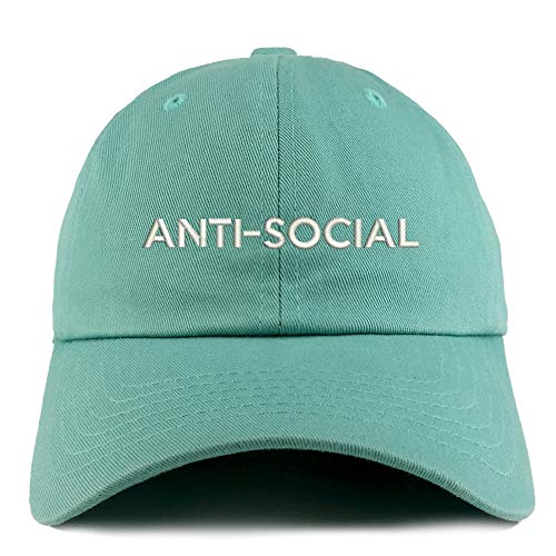Trendy Apparel Shop Anti Social Solid Adjustable Unstructured Dad Hat