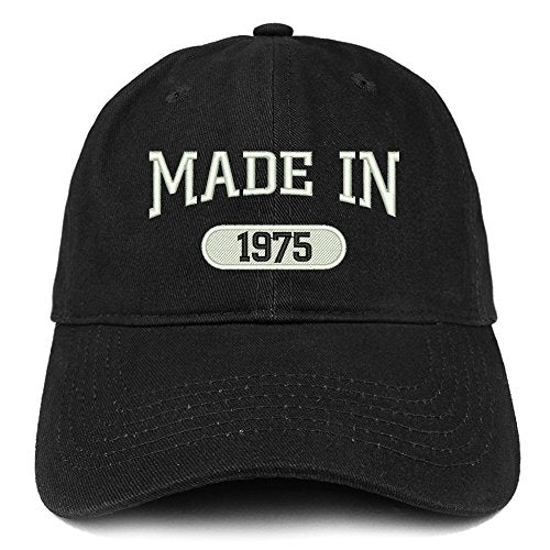 Trendy Apparel Shop Made in 1975 Embroidered 46th Birthday Brushed Cotton Cap