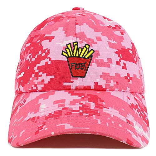 Trendy Apparel Shop Fries Embroidered Soft Crown 100% Brushed Cotton Cap