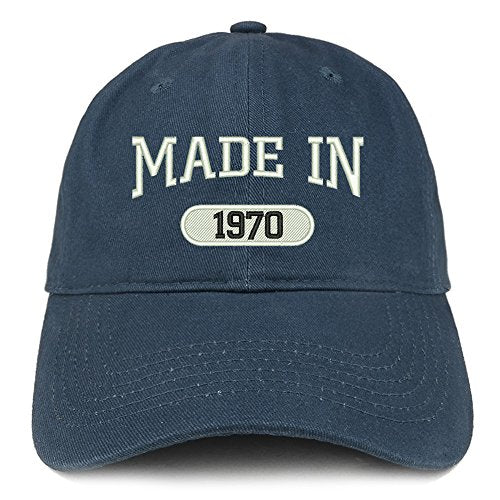 Trendy Apparel Shop Made in 1970 Embroidered 51st Birthday Brushed Cotton Cap