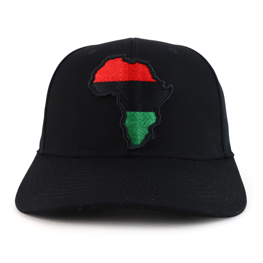 Trendy Apparel Shop Red Black Green Africa Map Embroidered Structured Baseball Cap