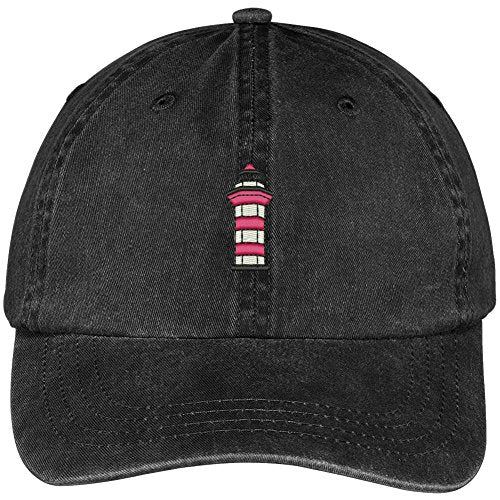 Trendy Apparel Shop Light House Embroidered Washed Soft Cotton Adjustable Baseball Cap