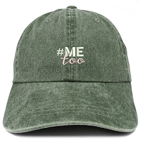 Trendy Apparel Shop Hashtag #Me Too Movement Embroidered Washed Cap