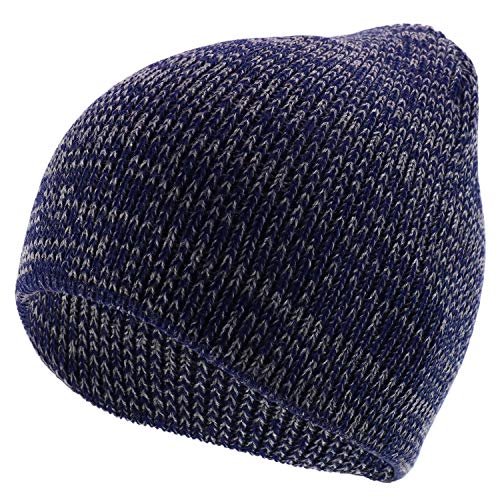 Trendy Apparel Shop 8 Inches Short Marled Knit Winter Beanie Hat