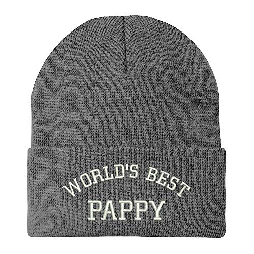 Trendy Apparel Shop World's Best Pappy Embroidered Winter Long Cuff Beanie