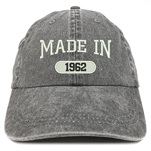 Trendy Apparel Shop Made in 1962 Embroidered 59th Birthday Washed Baseball Cap