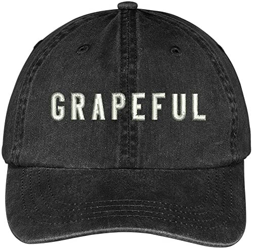 Trendy Apparel Shop Grapeful Embroidered Soft Cotton Adjustable Strap Cap