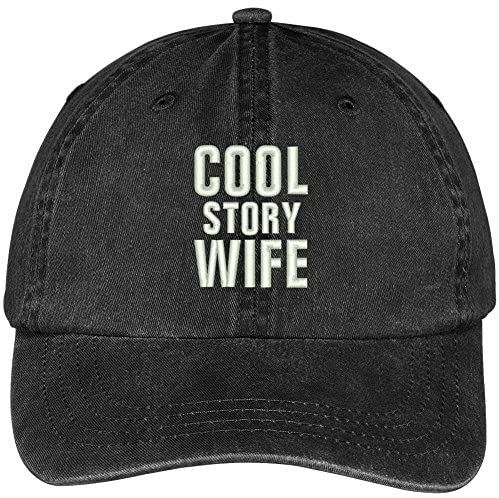 Trendy Apparel Shop Cool Story Wife Embroidered Washed Soft Cotton Adjustable Baseball Cap