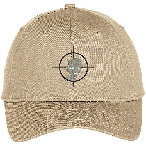 Trendy Apparel Shop Zombie in Crosshairs Embroidered Halloween Theme Adjustable Baseball Cap