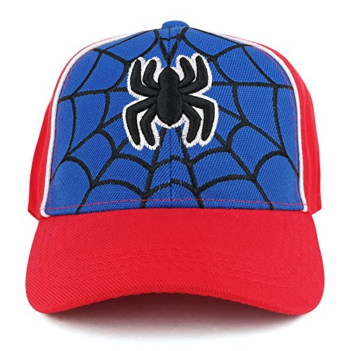 Trendy Apparel Shop Youth 3D Spider with Web Embroidered Structured Two Tone Baseball Cap