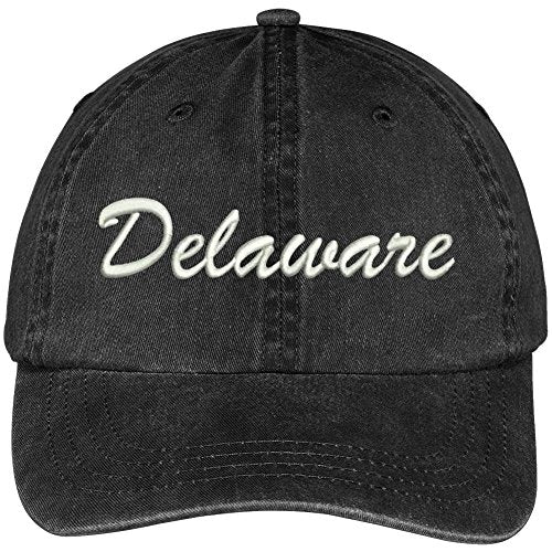 Trendy Apparel Shop Delaware State Embroidered Low Profile Adjustable Cotton Cap