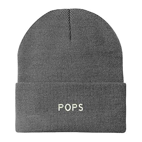 Trendy Apparel Shop Pops Embroidered Winter Long Cuff Beanie