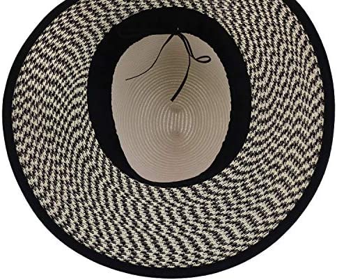Trendy Apparel Shop UPF 50+ Women's Paper Braid Unbalanced Brim Sun Hat