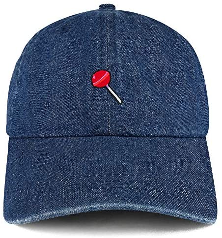 Trendy Apparel Shop Lollipop Patch Unstructured Denim Baseball Cap