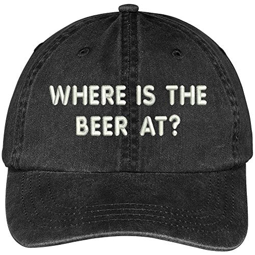 Trendy Apparel Shop Where's The Beer At? Embroidered Soft Crown Cotton Adjustable Cap