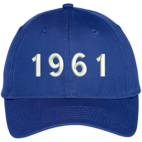 Trendy Apparel Shop 1961 Birth Year Embroidered Baseball Cap