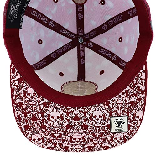 Trendy Apparel Shop Dia de Los Muertos Day of Dead Skull Embroidery Snapback Cap