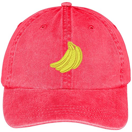 Trendy Apparel Shop Bananas Fruit Embroidered Pigment Dyed Washed Cotton Baseball Cap