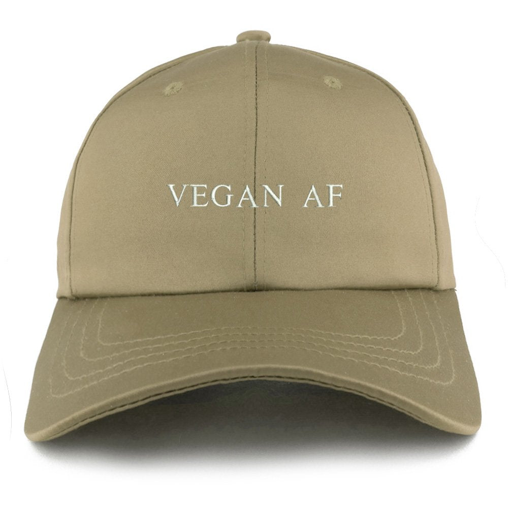 Trendy Apparel Shop Vegan AF Embroidered Structured Satin Adjustable Cap - Mint